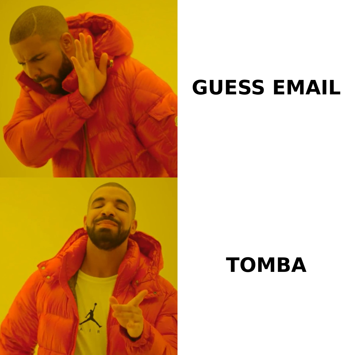 Sales rep rejecting manual email guessing and choosing Tomba instead