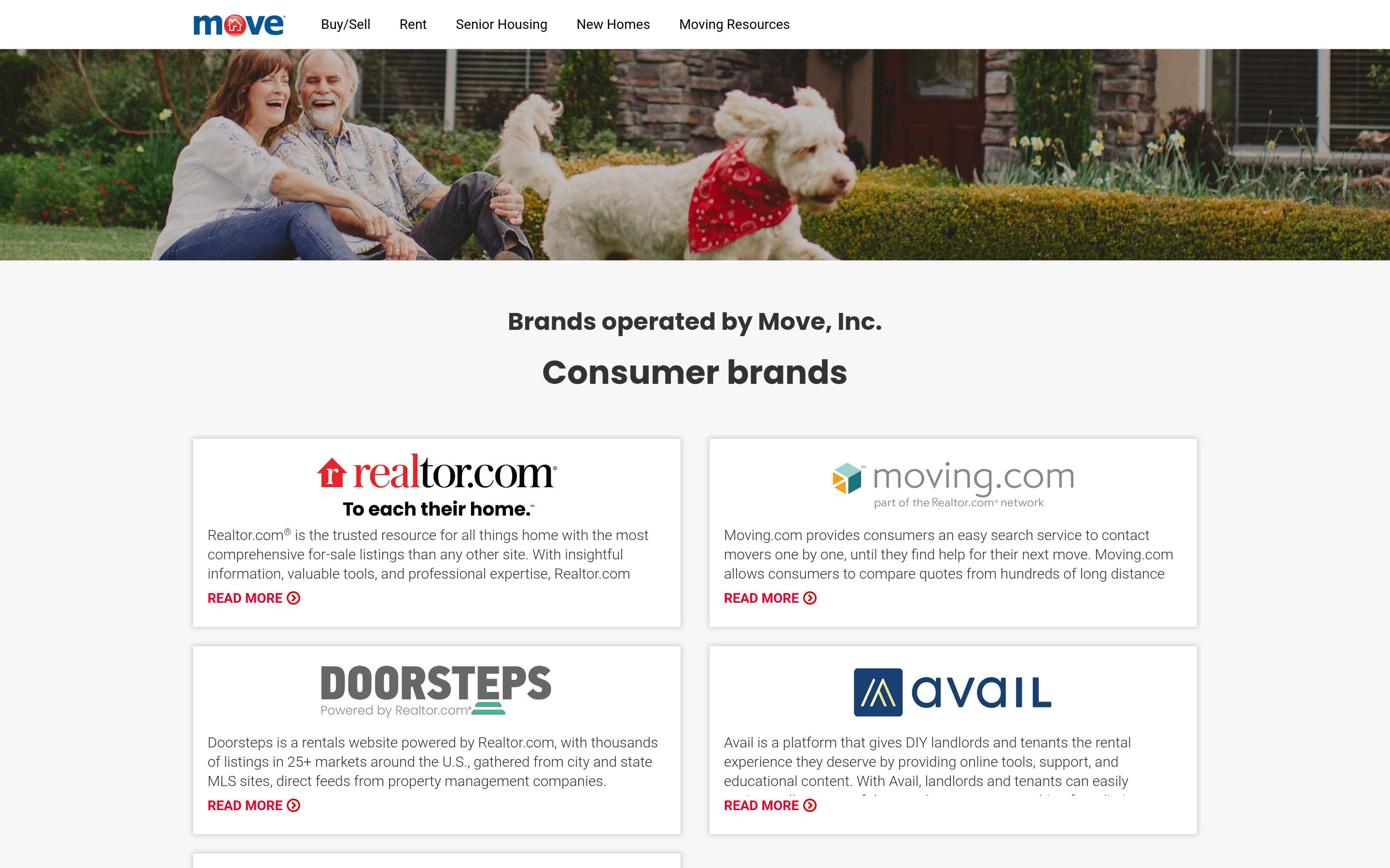 move website screenshot — product, features and pricing