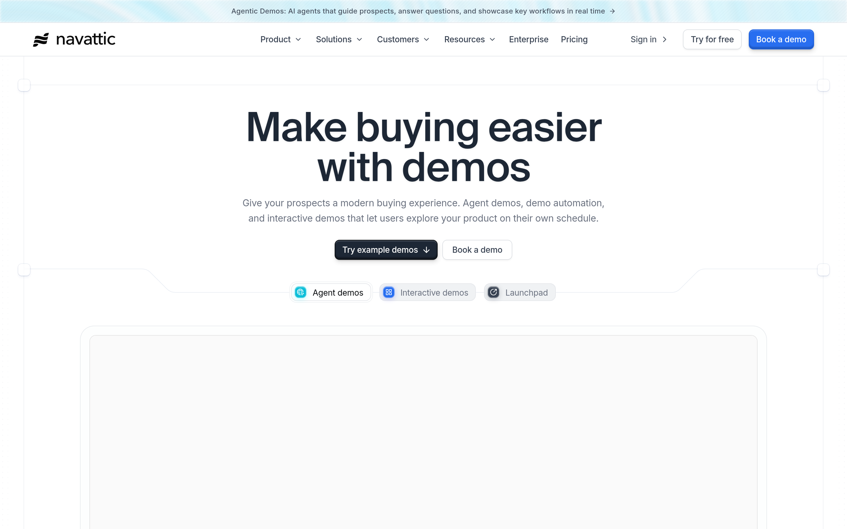 Navattic website screenshot — product, features and pricing