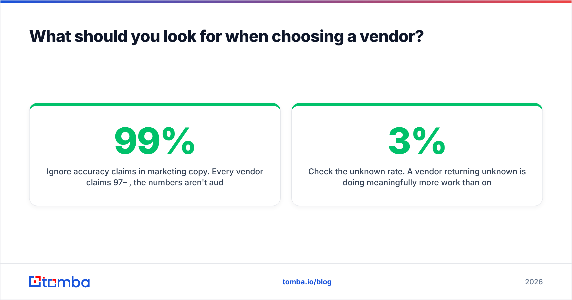 Diagram: What should you look for when choosing a vendor