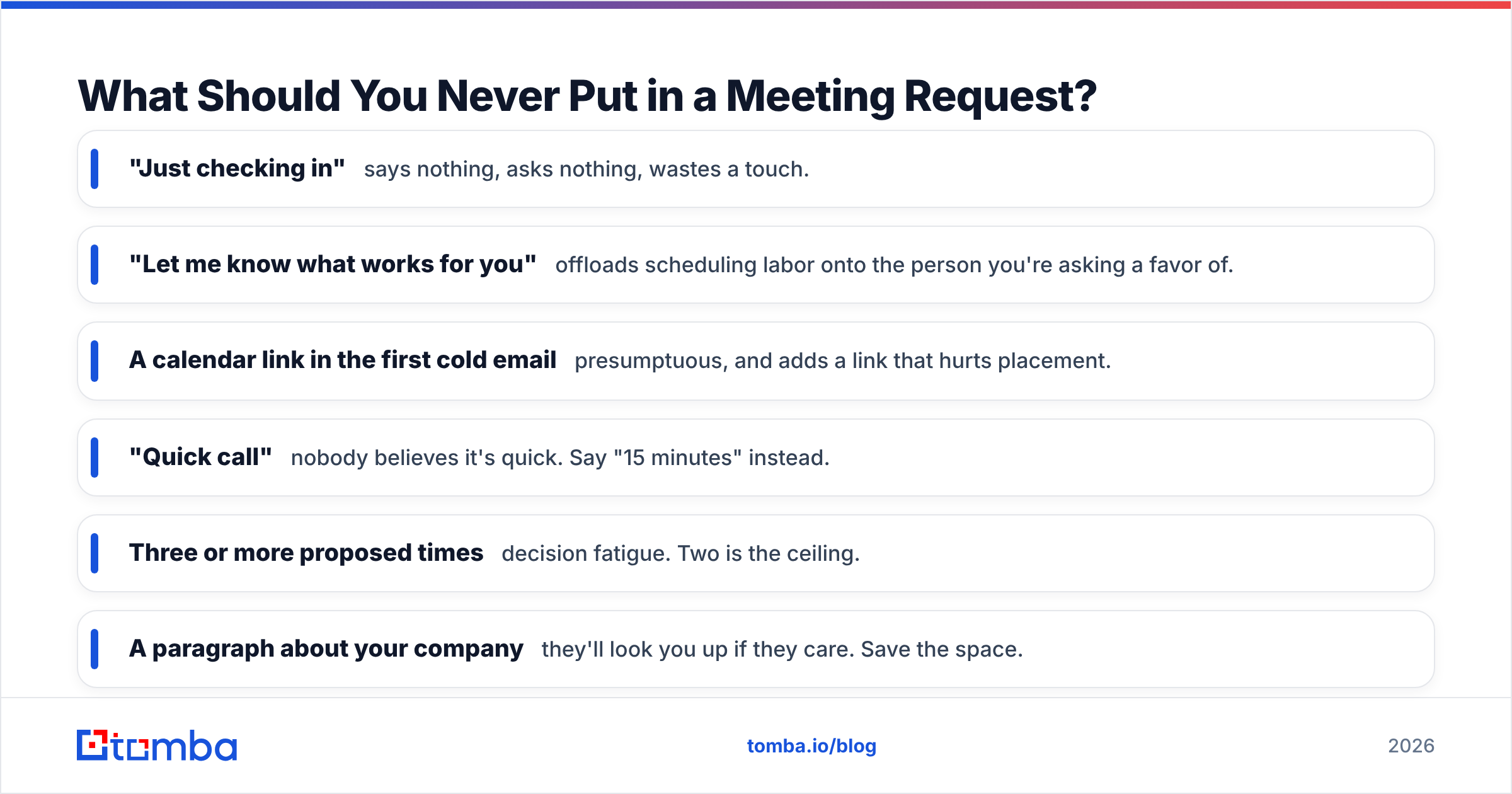 Diagram: What Should You Never Put in a Meeting Request