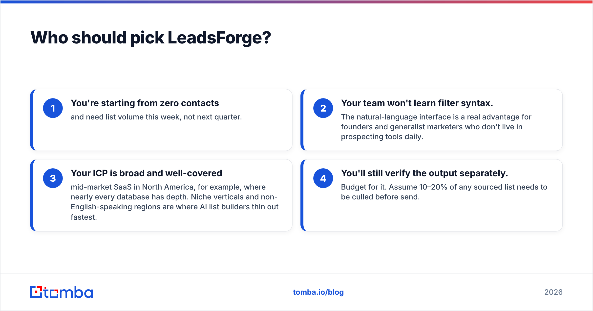 Diagram: Who should pick LeadsForge