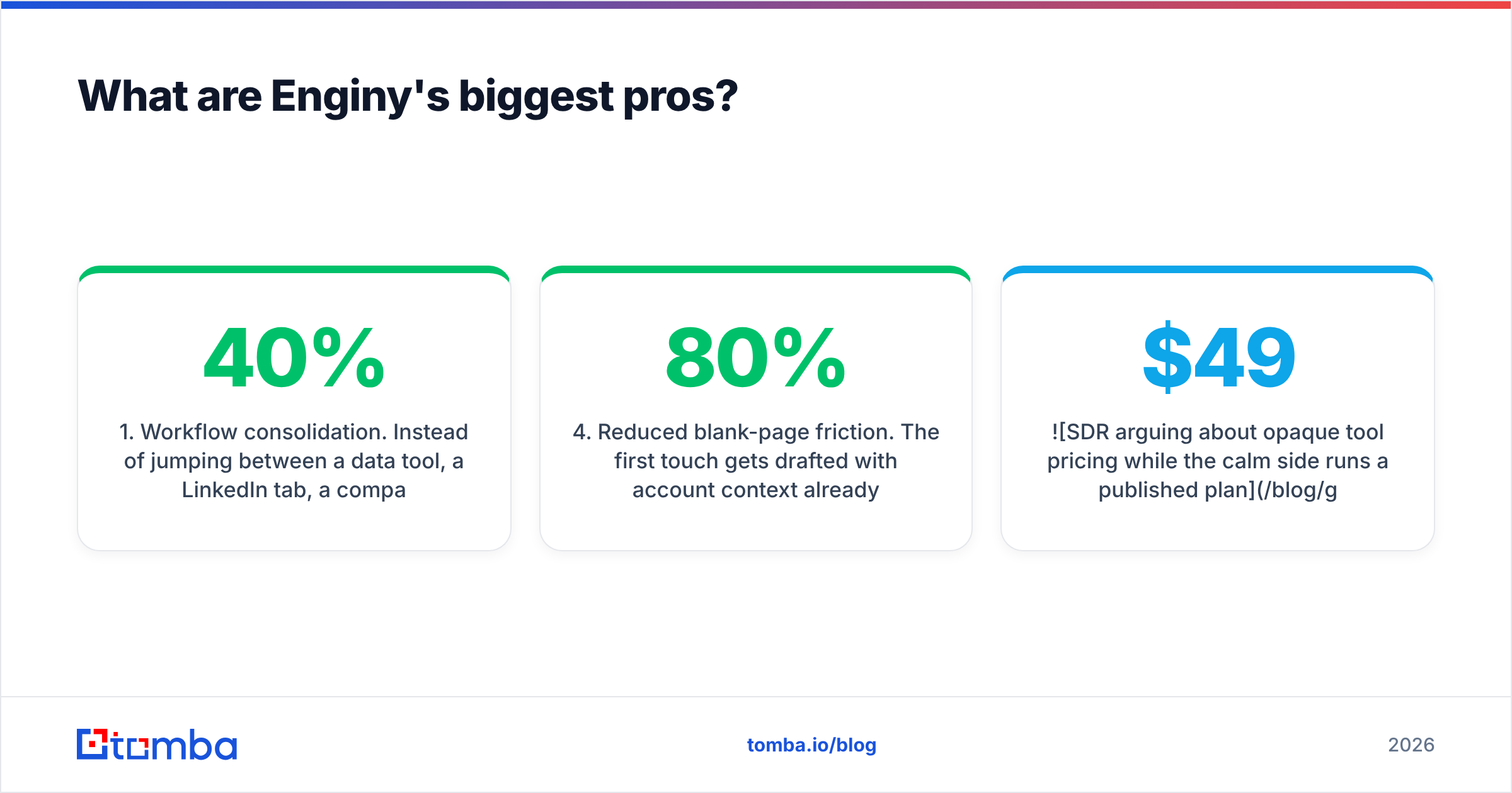 Diagram: What are Enginy's biggest pros