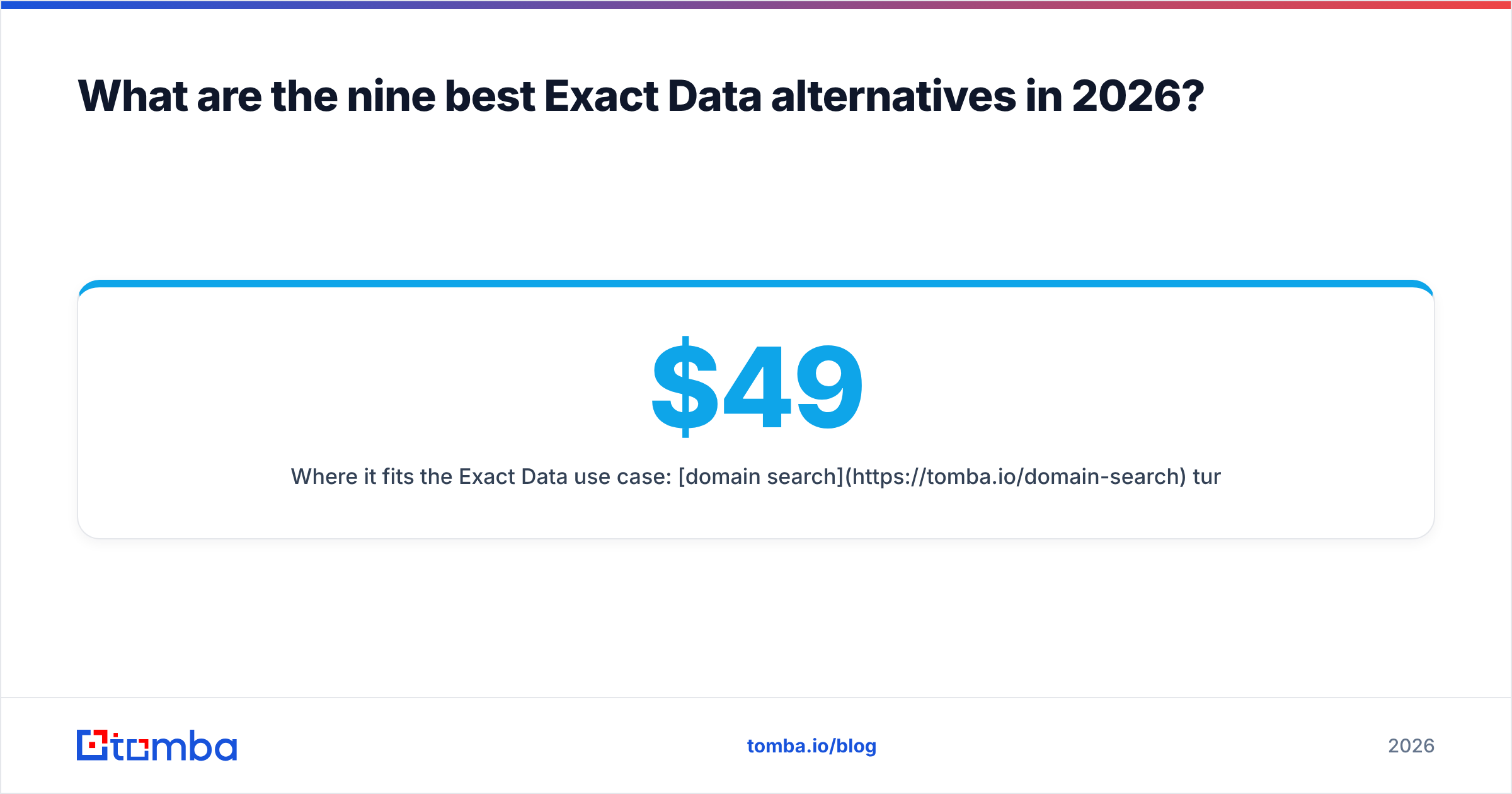 Diagram: What are the nine best Exact Data alternatives in 2026