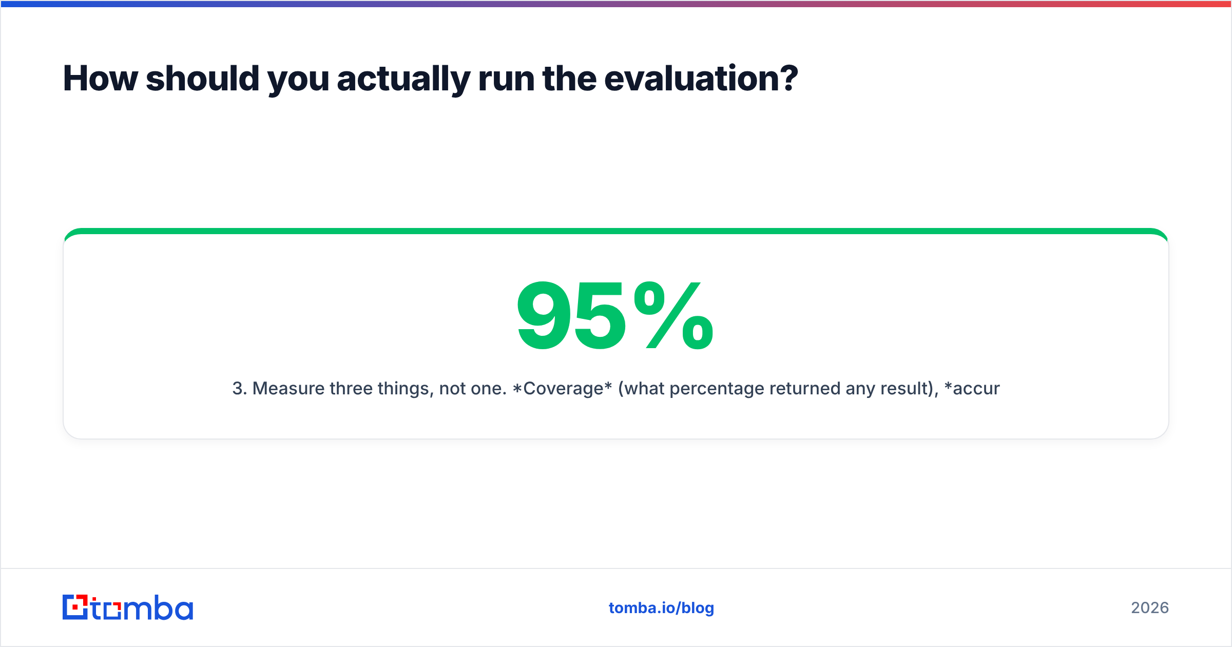 Diagram: How should you actually run the evaluation