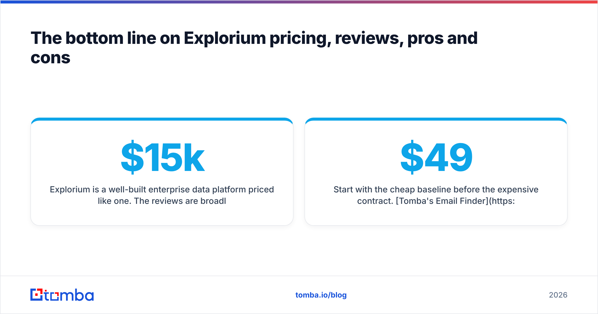 Explorium pricing reviews pros and cons summary diagram