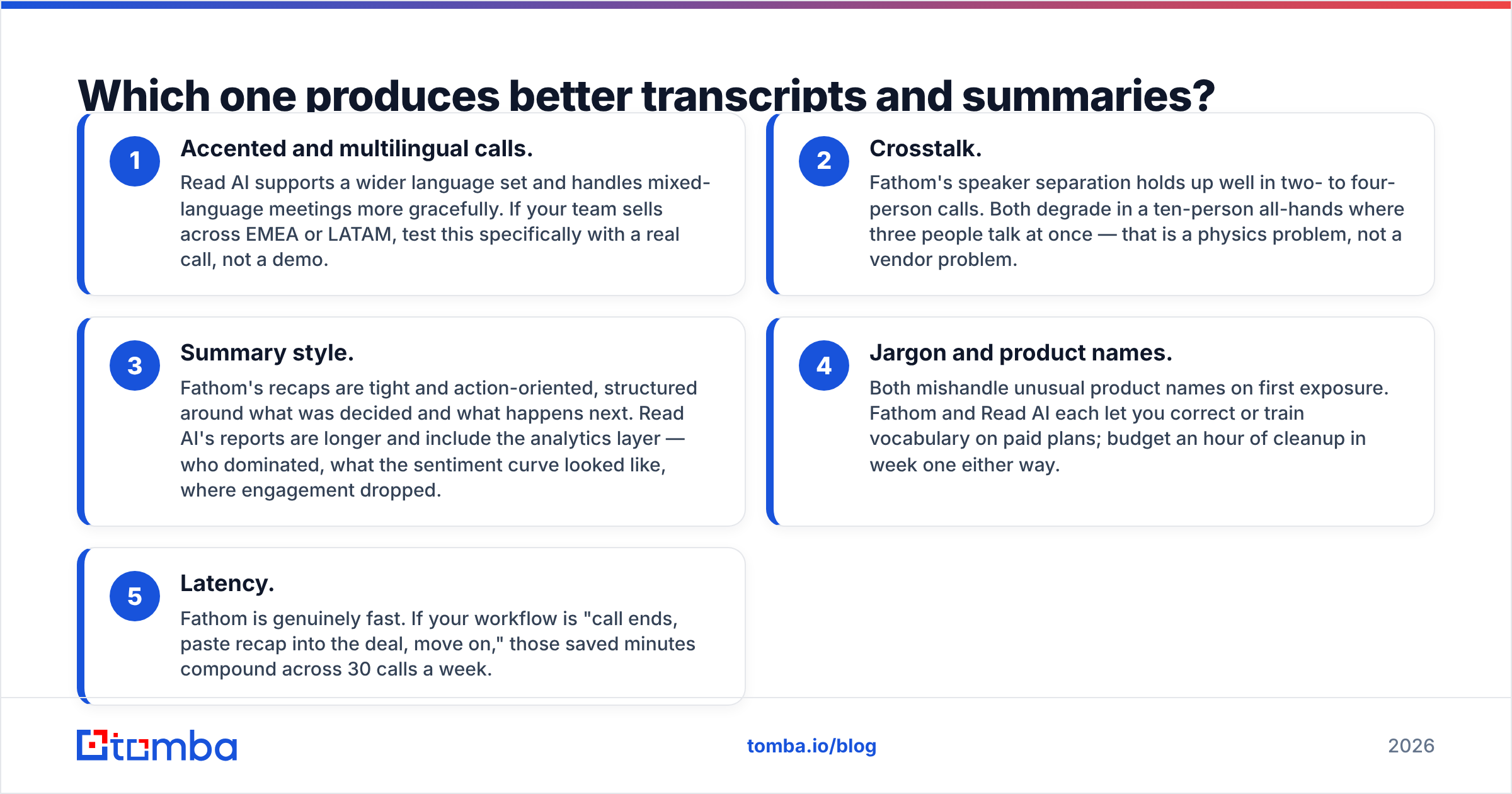 Diagram: Which one produces better transcripts and summaries