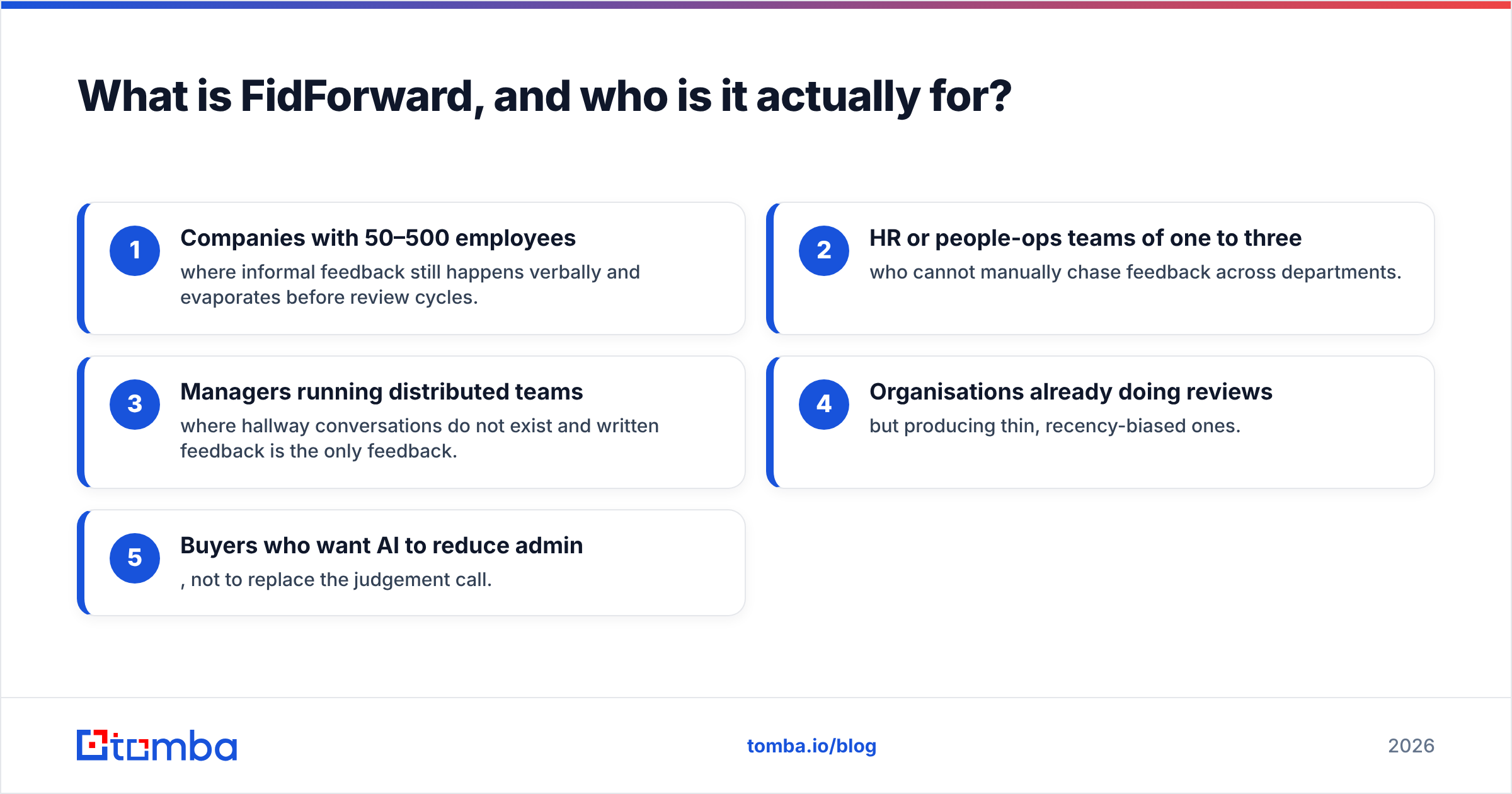 Diagram: what FidForward does and who it fits