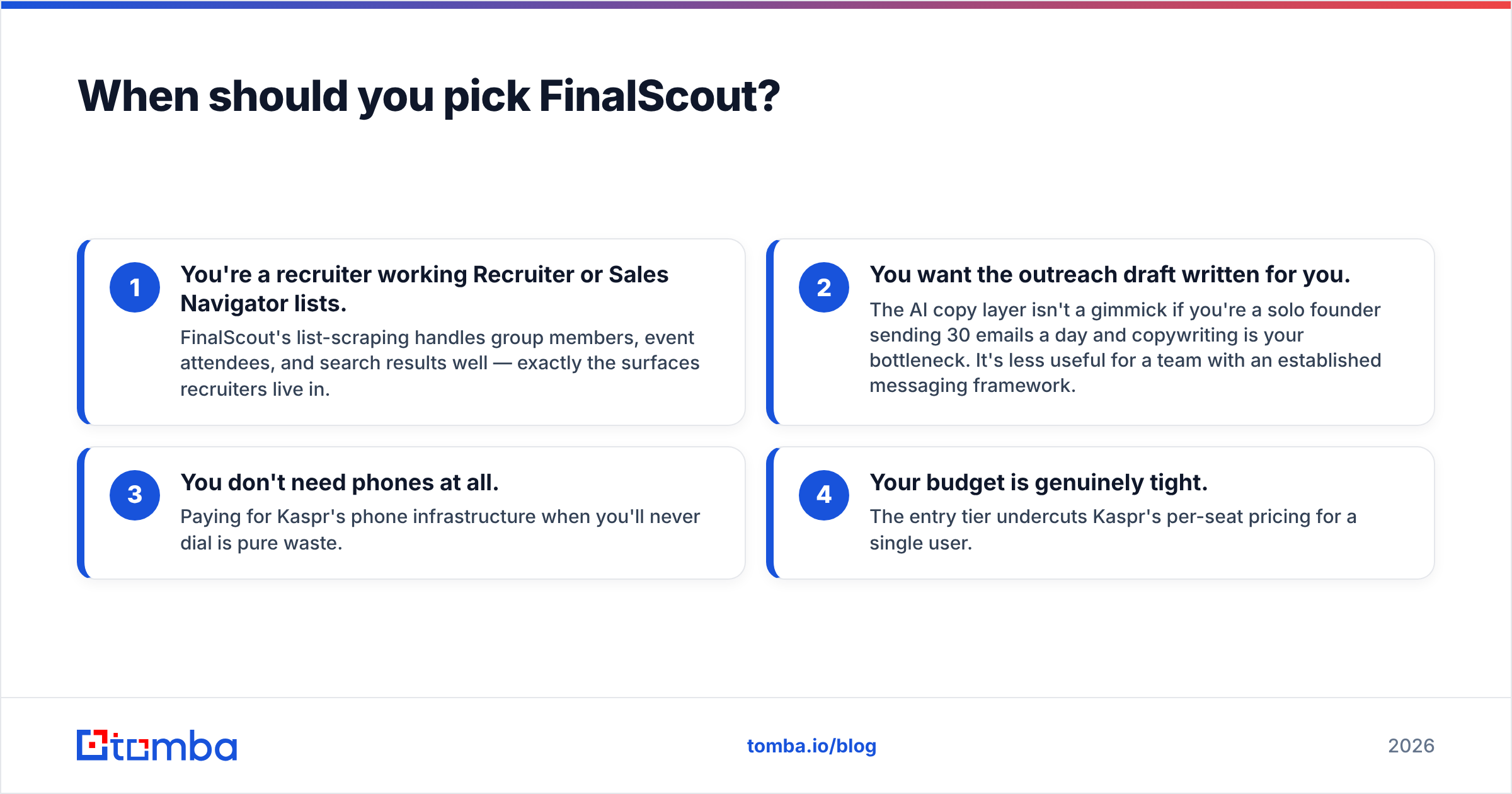 Diagram: When should you pick FinalScout