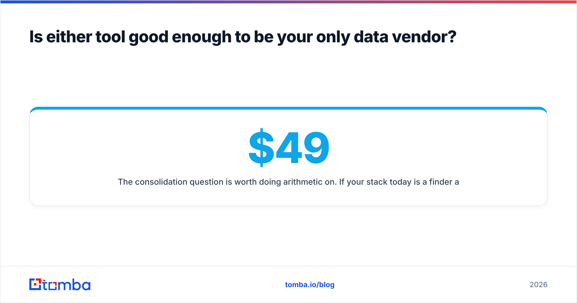 Diagram: Is either tool good enough to be your only data vendor