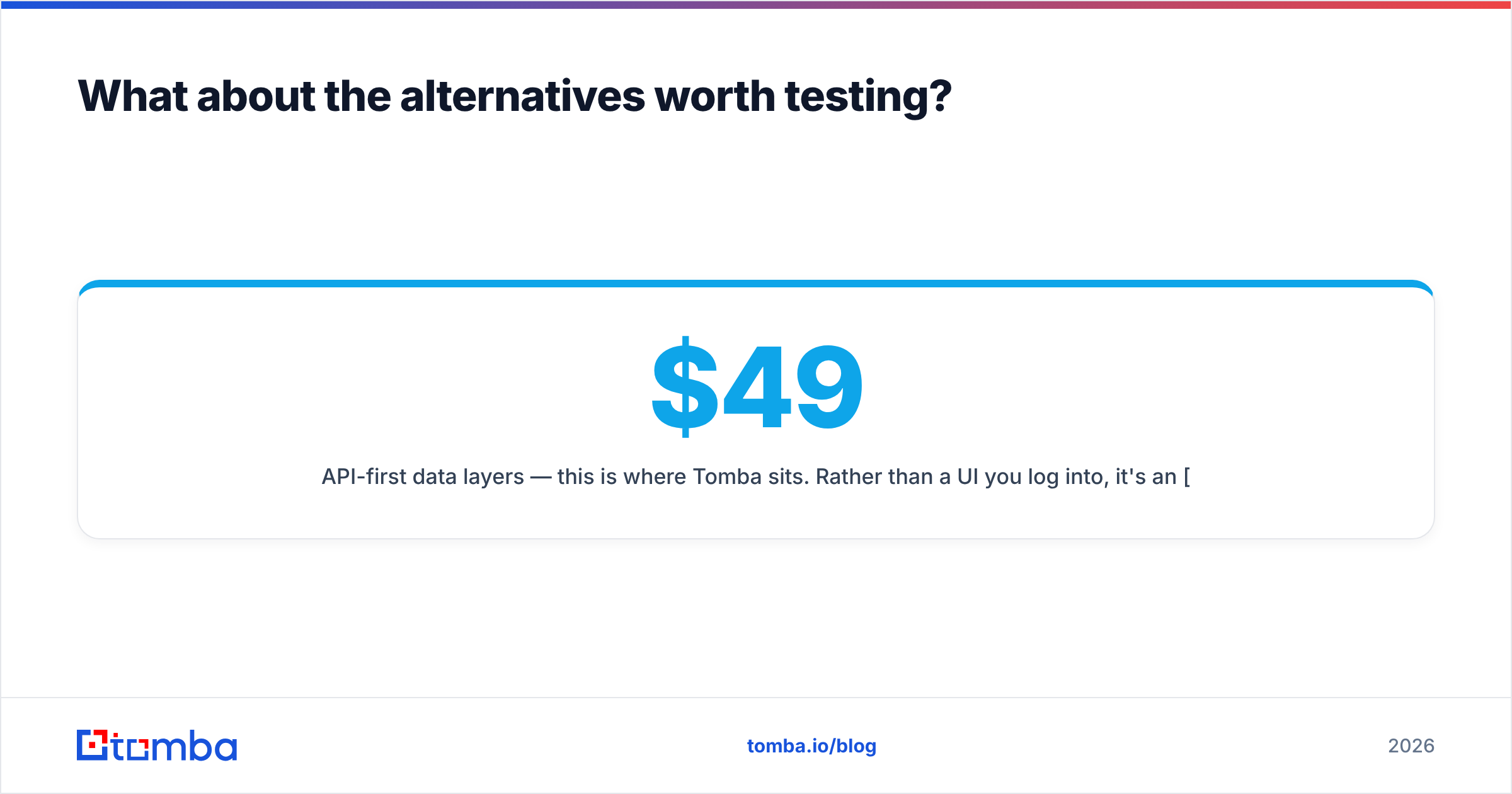 Diagram: What about the alternatives worth testing