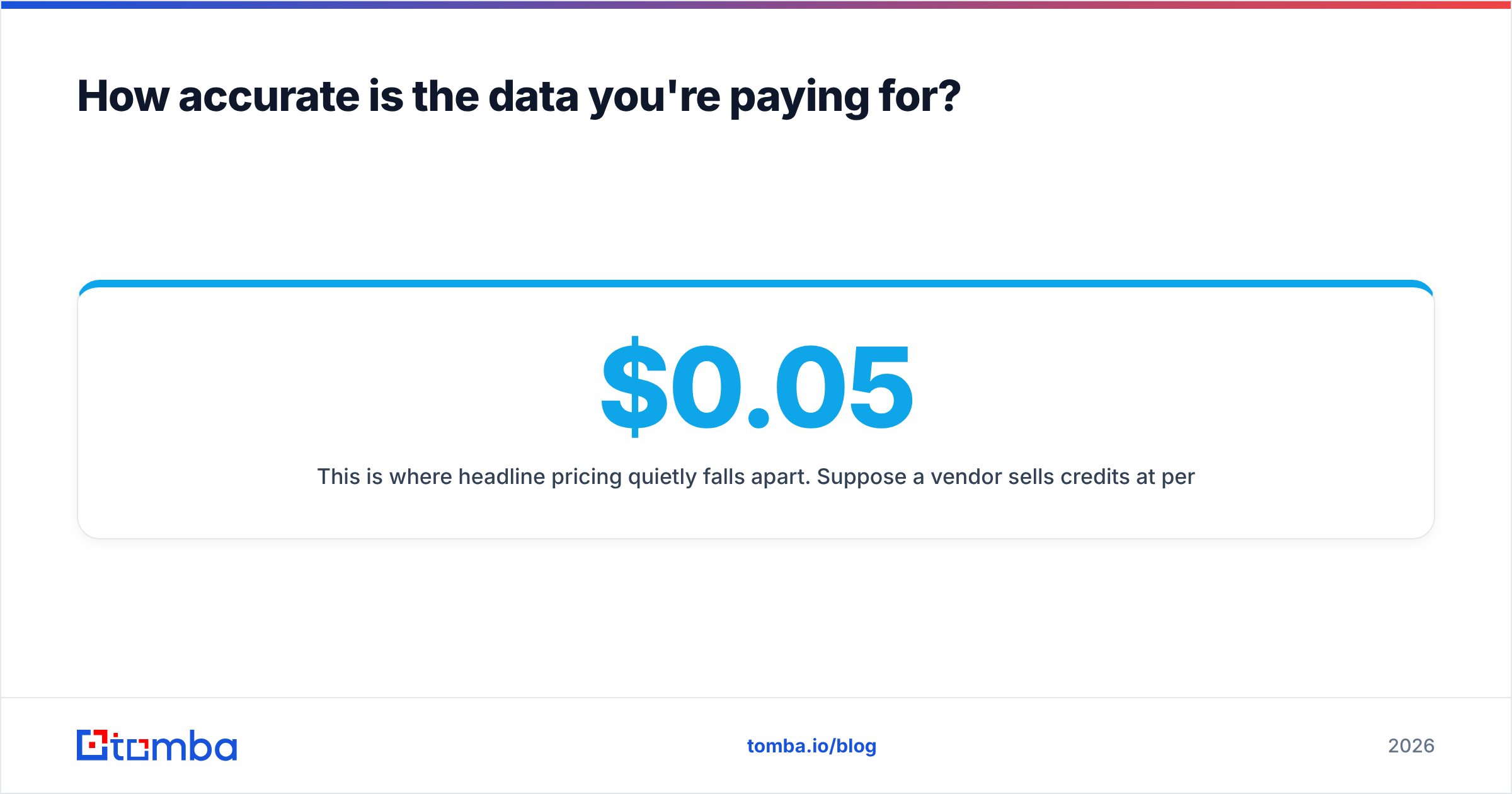 Diagram: How accurate is the data you're paying for
