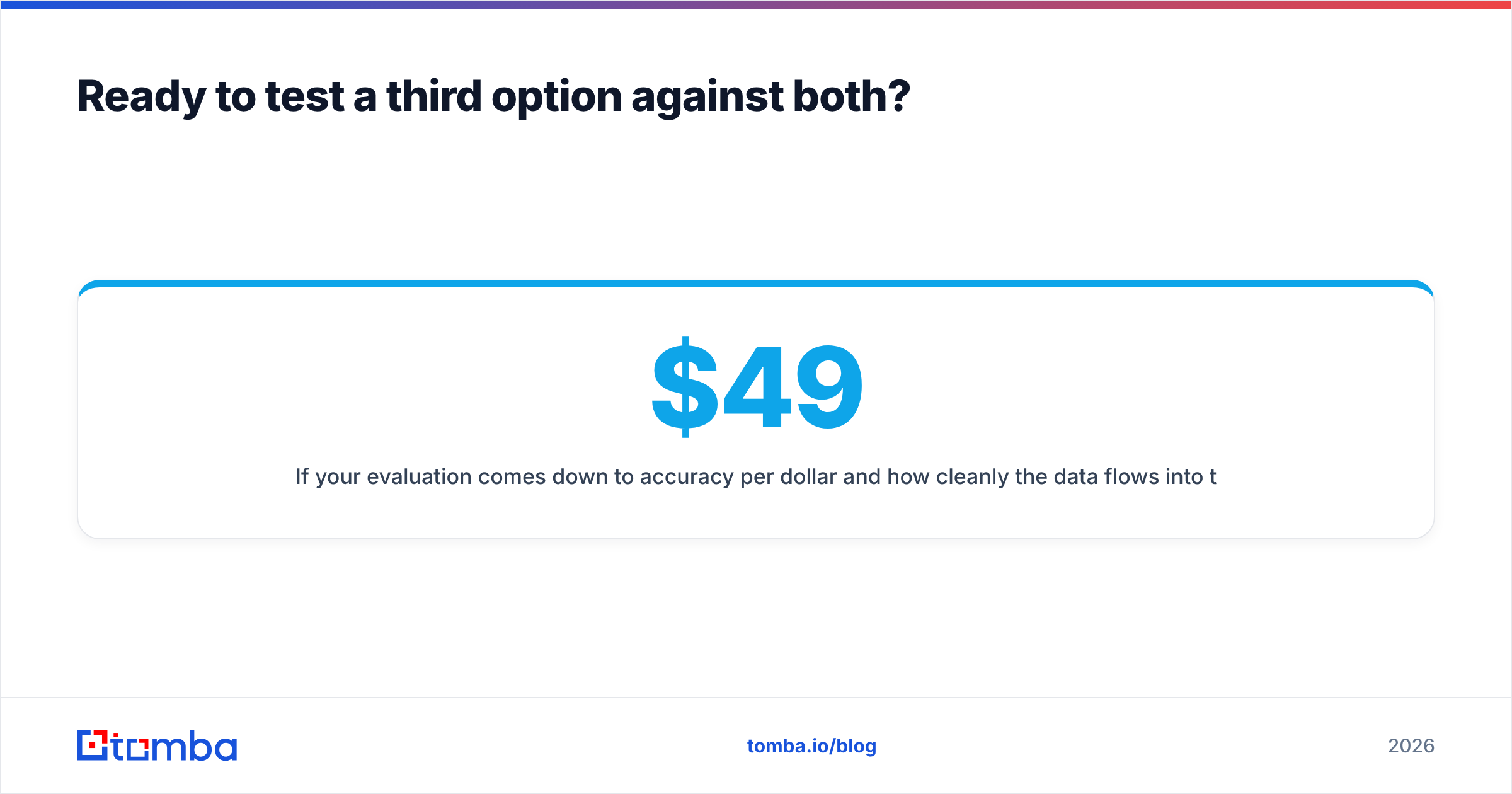 Diagram: Ready to test a third option against both