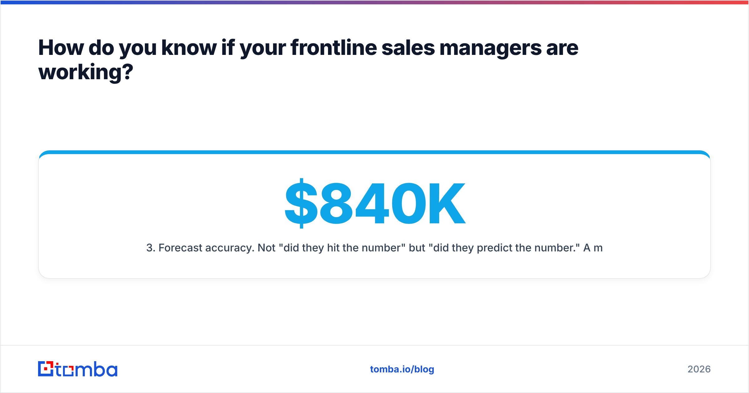 Diagram: How do you know if your frontline sales managers are working