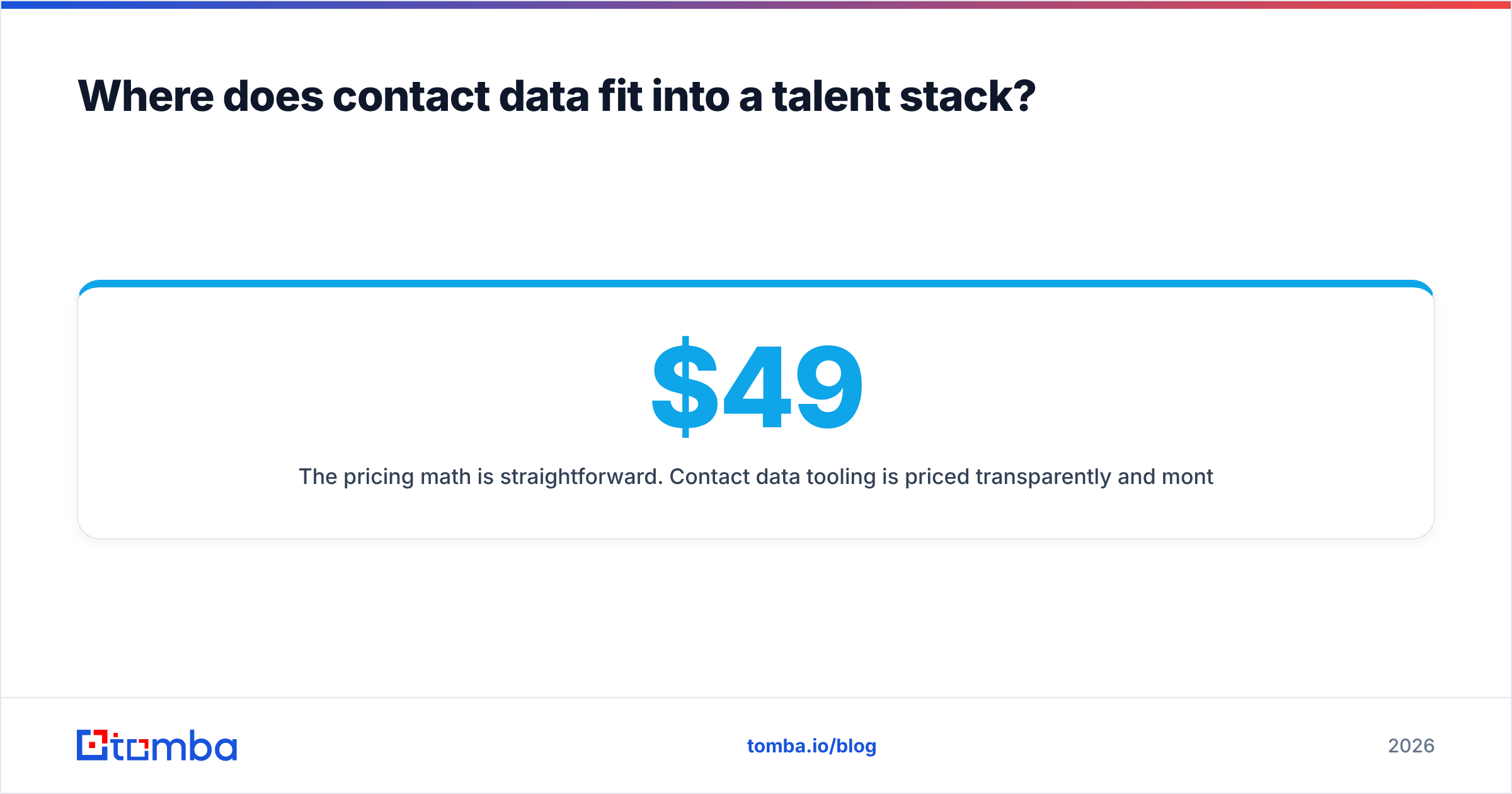 Diagram: where contact data fits into a talent stack