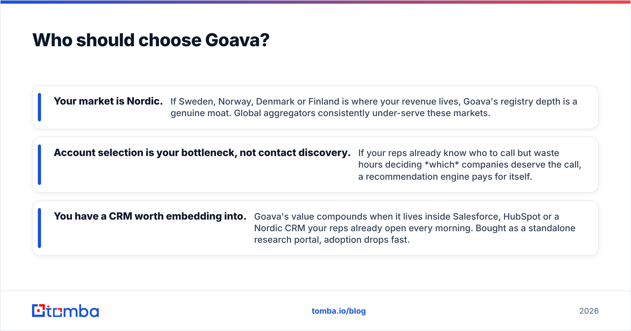 Diagram: Who should choose Goava