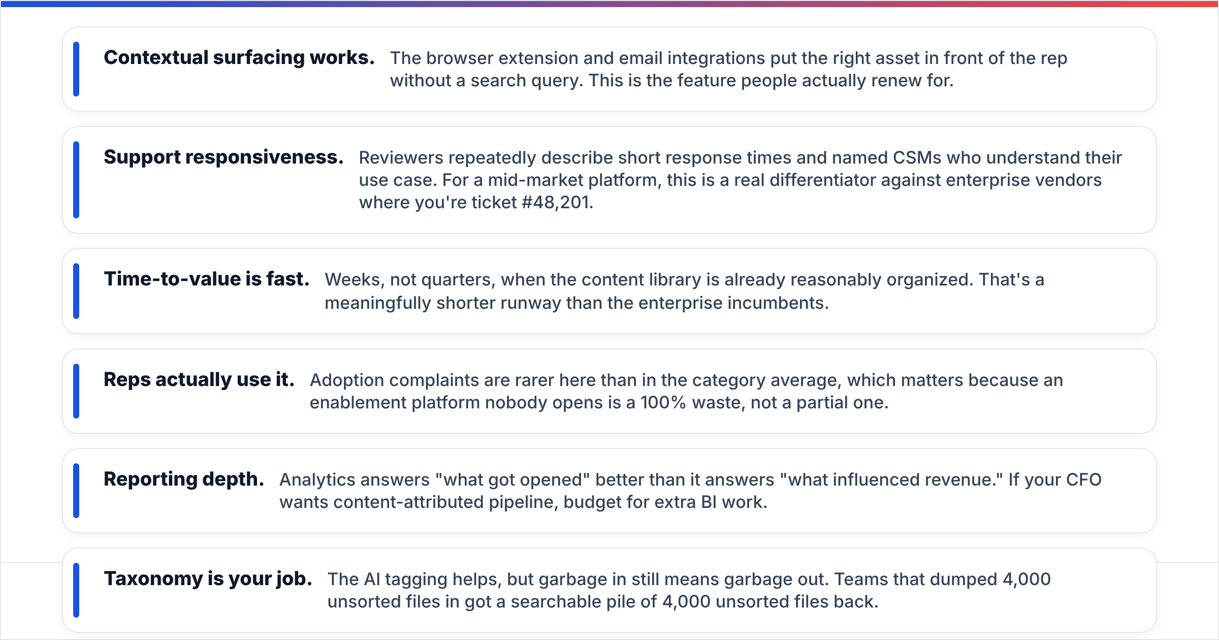 Diagram: What do GTM Buddy reviews actually say