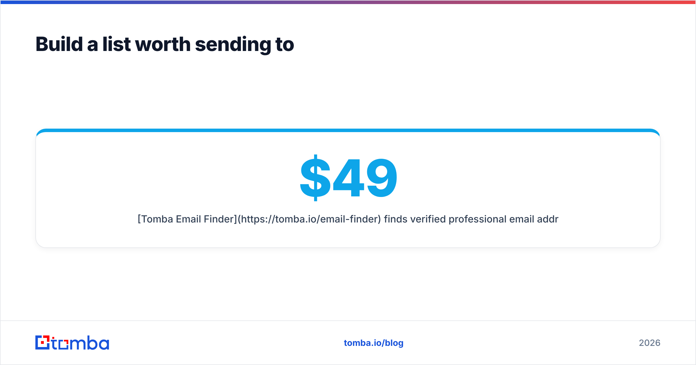 Diagram: Build a list worth sending to