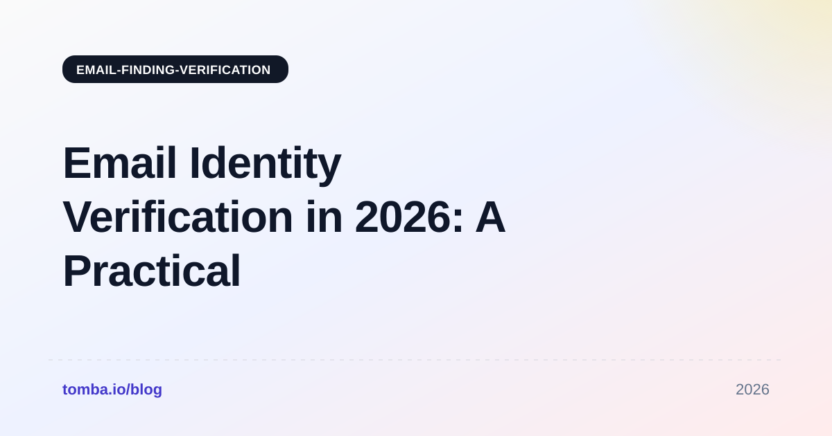 Email Identity Verification in 2026: A Practical Guide