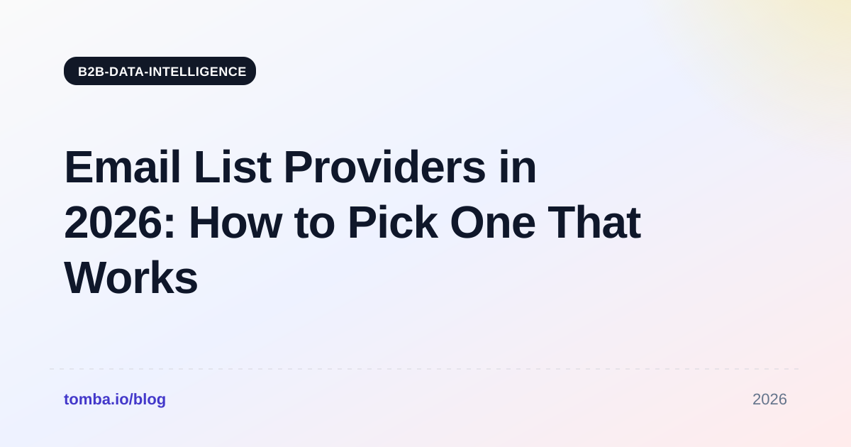 Email List Providers in 2026: How to Pick One That Works