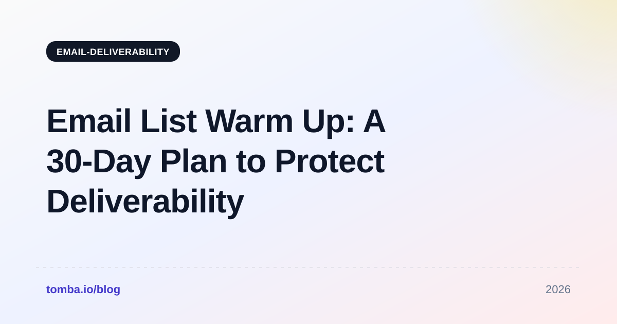 Email List Warm Up: A 30-Day Plan to Protect Deliverability