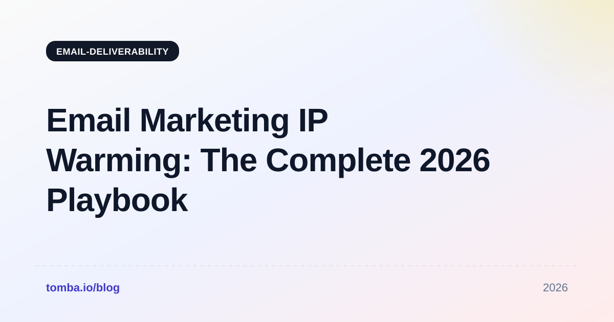 Email Marketing IP Warming: The Complete 2026 Playbook