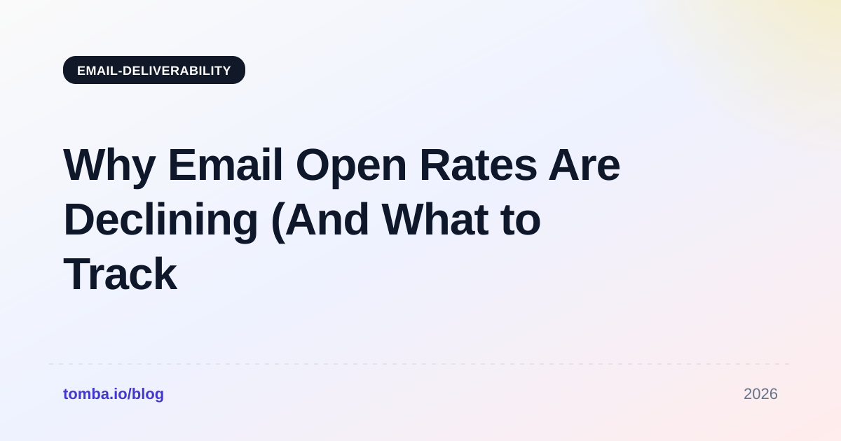 Why Email Open Rates Are Declining (And What to Track in 2026)