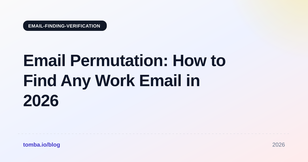 Email Permutation: How to Find Any Work Email in 2026