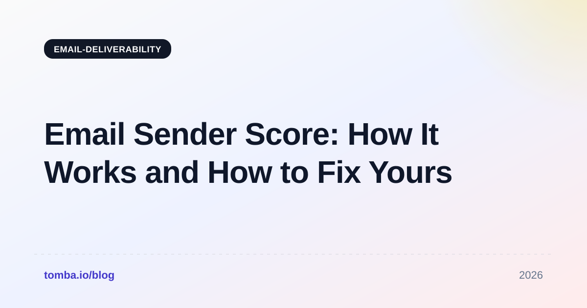 Email Sender Score: How It Works and How to Fix Yours