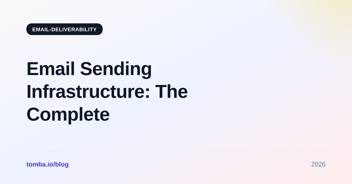Email Sending Infrastructure: The Complete 2026 Setup Guide
