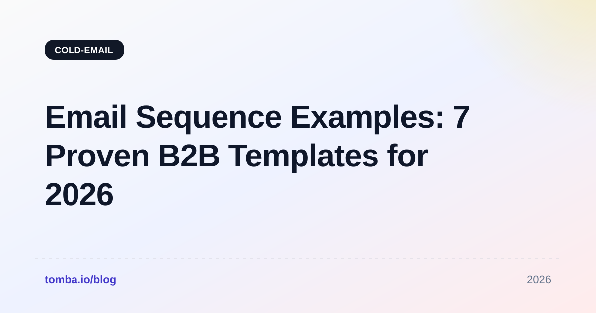 Email Sequence Examples: 7 Proven B2B Templates for 2026