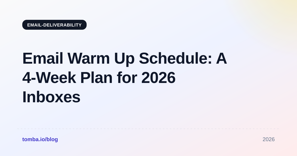 Email Warm Up Schedule: A 4-Week Plan for 2026 Inboxes