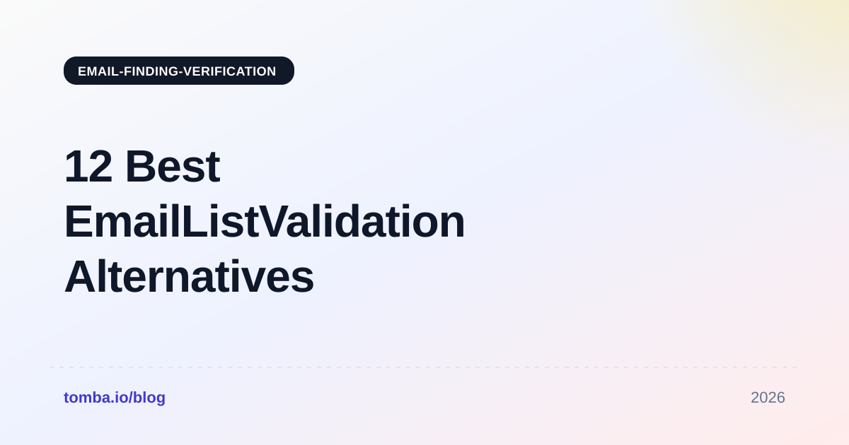 12 Best EmailListValidation Alternatives for 2026 Teams