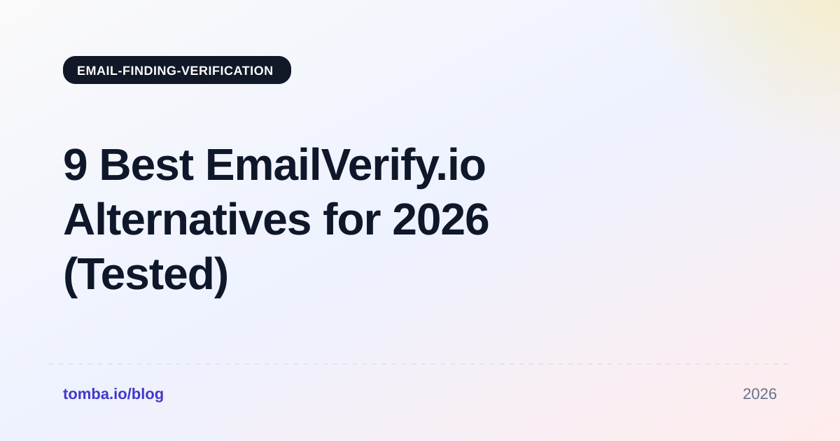 9 Best EmailVerify.io Alternatives for 2026 (Tested)