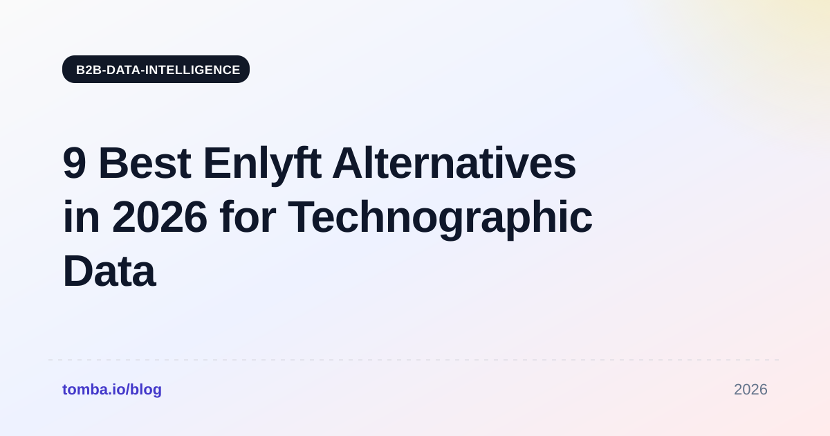 9 Best Enlyft Alternatives in 2026 for Technographic Data