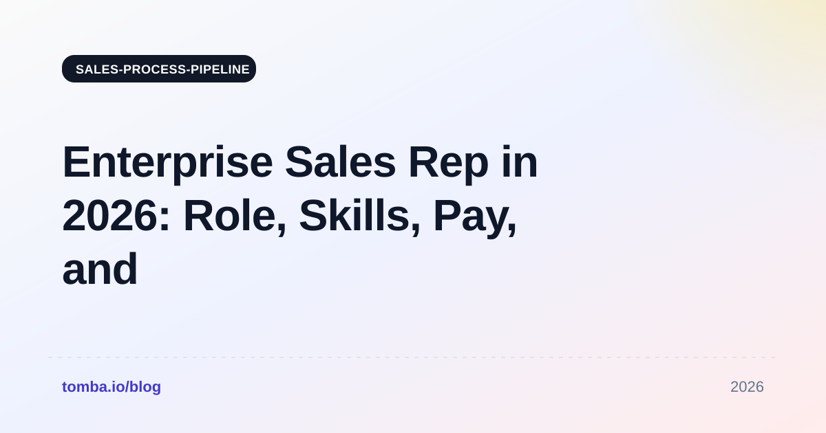 Enterprise Sales Rep in 2026: Role, Skills, Pay, and Stack