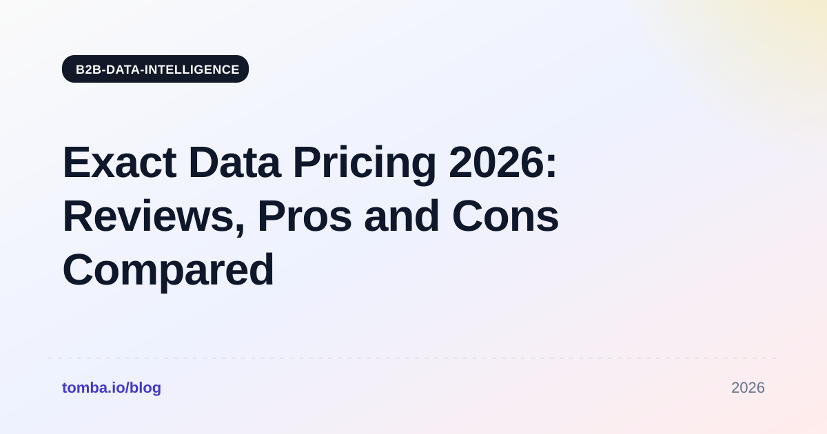 Exact Data Pricing 2026: Reviews, Pros and Cons Compared