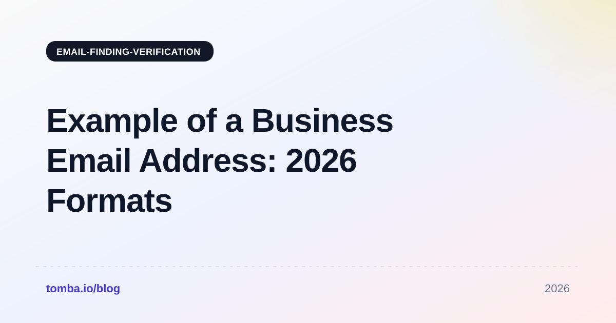 Example of Business Email Address: 7 Real Formats (2026)