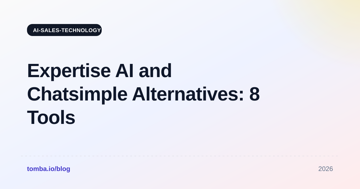 Expertise AI Chatsimple Alternatives: 8 Tools Compared