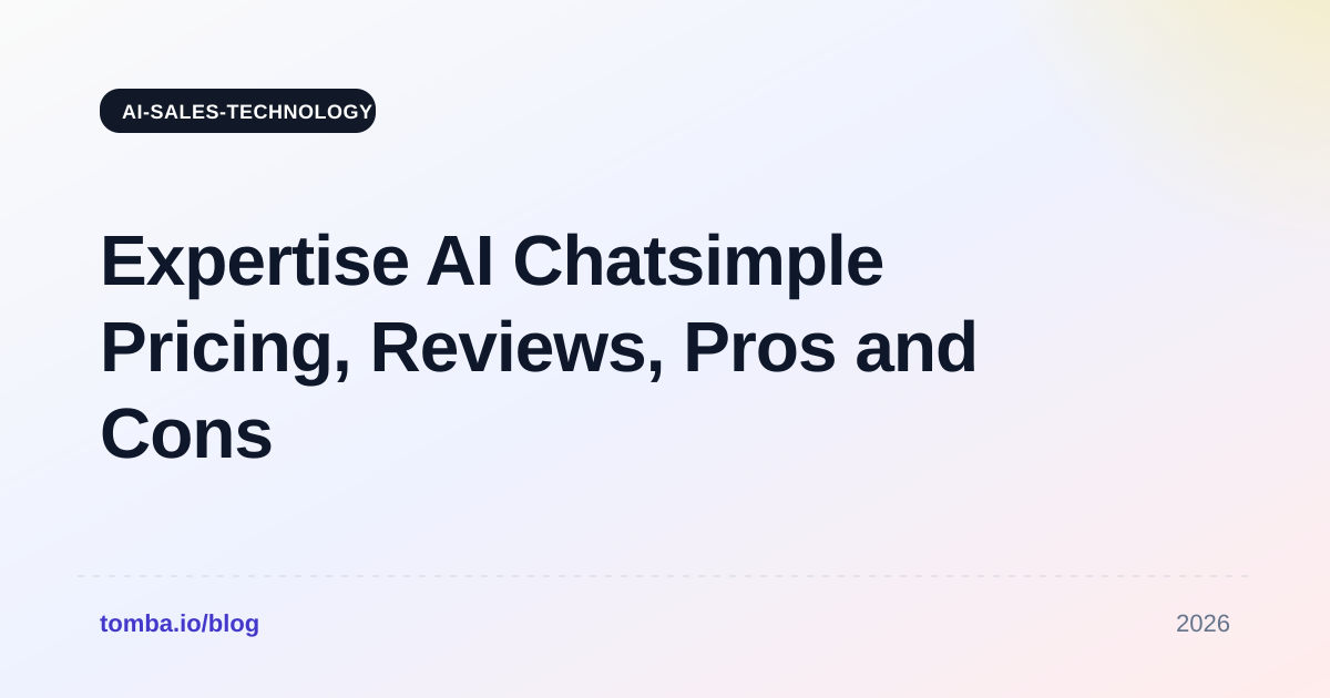 Expertise AI Chatsimple Pricing, Reviews, Pros and Cons