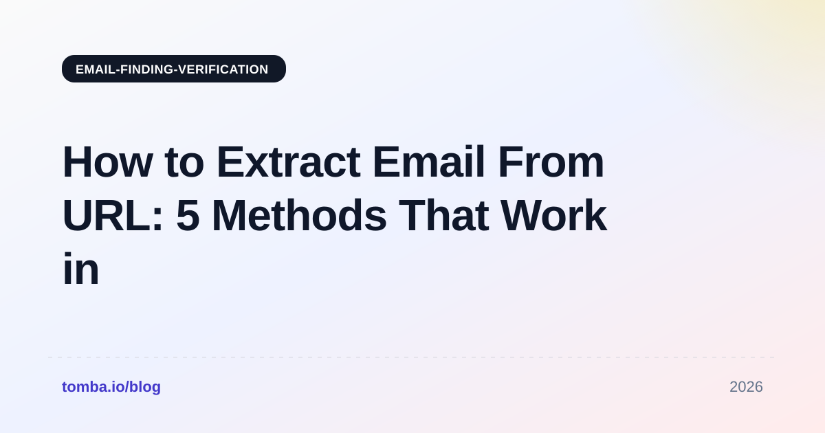 How to Extract Email From URL: 5 Methods That Work in 2026