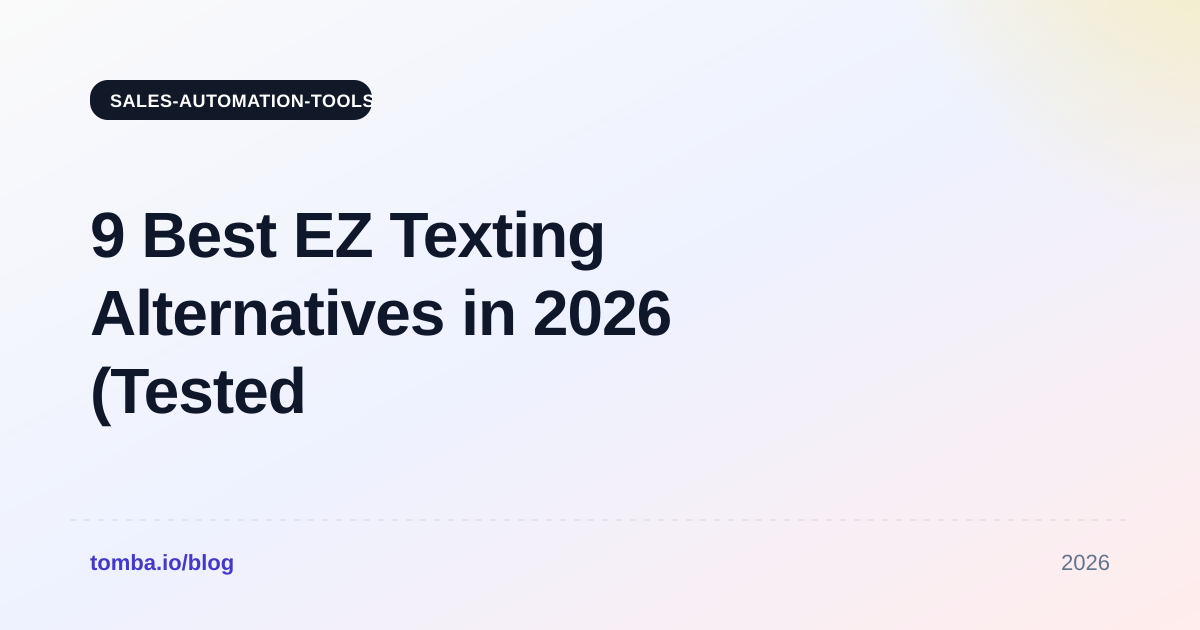 9 Best EZ Texting Alternatives in 2026 (Tested & Priced)