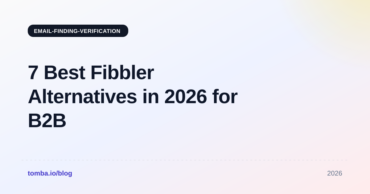 7 Best Fibbler Alternatives in 2026 for B2B Email Finding