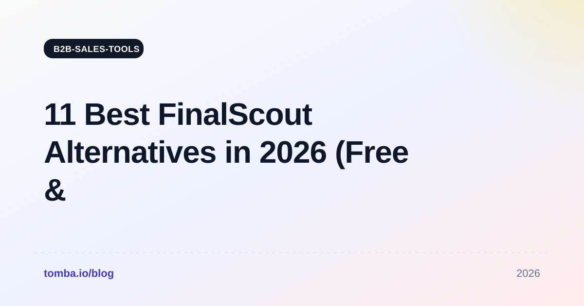 11 Best FinalScout Alternatives in 2026 (Free & Paid)