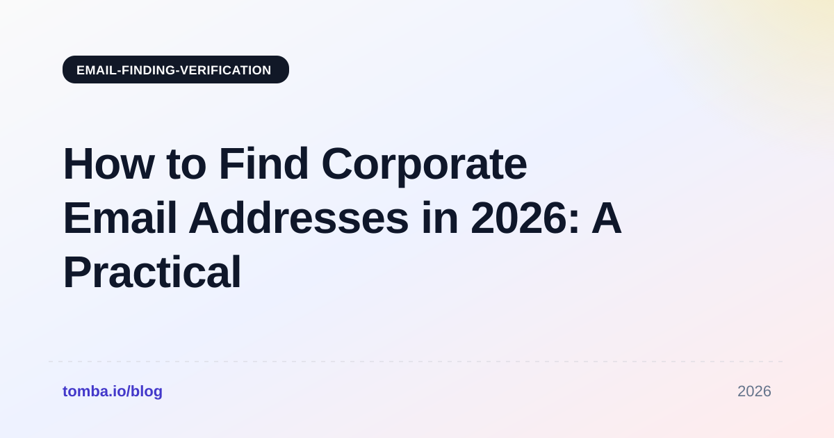 How to Find Corporate Email Addresses in 2026: A Practical Guide
