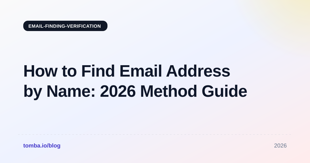 How to Find Email Address by Name: 2026 Method Guide