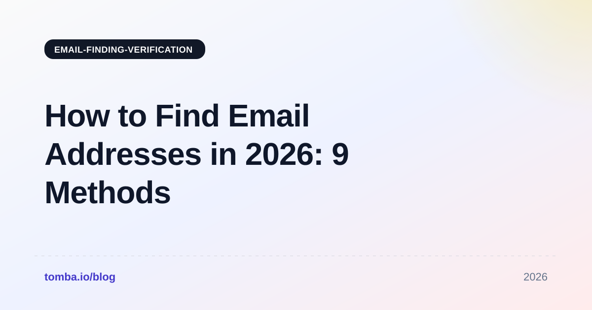 How to Find Email Addresses in 2026: 9 Methods That Work