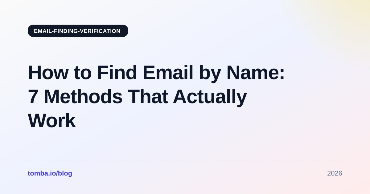 How to Find Email by Name: 7 Methods That Actually Work