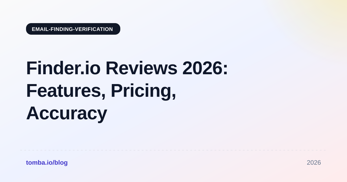 Finder.io Reviews 2026: Features, Pricing, Accuracy & Limits