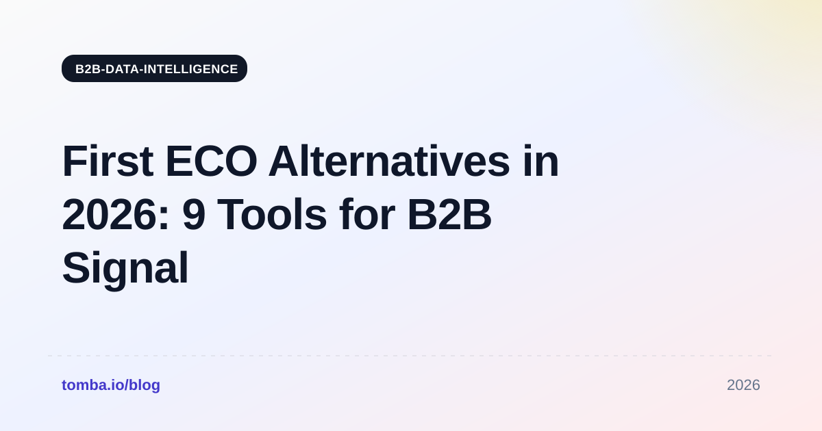 First ECO Alternatives in 2026: 9 Tools for B2B Signal Leads